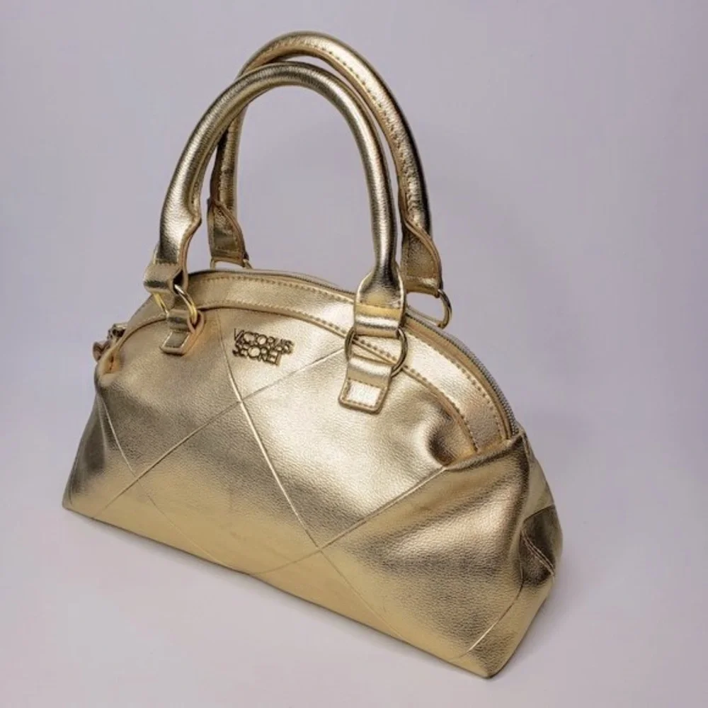 Victoria's Secret Metallic Gold Mini Satchel Bag